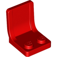 Lego židle (sedadlo, sedačka) 2x2, červená (407921)
